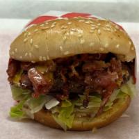 Pastrami Burger Combo · Single quarter-pound burger with Pastrami Meat and lettuce, tomato, onion, pickle, and house...