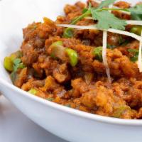 Plant Based  Kheema Pav · Our Take on a Classic Street Food. Made with Plant-Based Ground Meat with Spices and Peas. S...