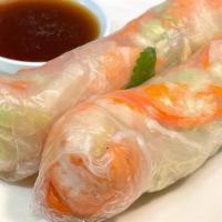 Spring Roll - (2 Rolls) · Fresh wrap spring rolls w/ choice of shrimp, grilled pork, or grilled chicken.