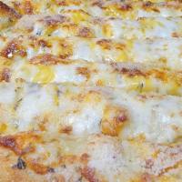 Three Cheese Italiano · Garlic butter, Italiano spices, fresh garlic, asiago cheese, cheddar cheese, mozzarella, and...