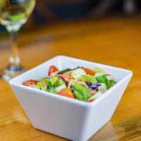 Side Mix Greens-Salad · SPRING MIX TOPPED WITH CROUTONS AND YOUR CHOICE OF DRESSING