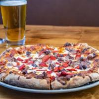 Combination-Pizza · GRILLED TRI-TIP, ROASTED RED BELL PEPPER, CHEDDAR & JACK CHEESE