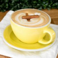 Spanish Latte · Latte with your choice of milk, sweetened with condensed milk and dashed with cinnamon
