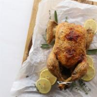 Family Rotisserie Chicken Meal · Family Meal - Whole Chicken.  Comes with 2 side choices & half baguette.