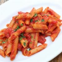 Penne Arrabbiata · In a spicy tomato and garlic sauce.