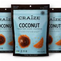 Coconut Toasted Corn Crackers · A tropical gem and one of our best sellers! Craize’s coconut is a special cracker that delig...