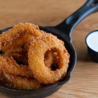 Onion Rings · Left Coast Onion Rings served with our zesty aioli sauce or BBQ sauce