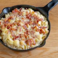Mac Mommy · Smoked bacon and macaroni with our traditional cheese sauce