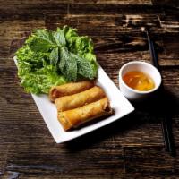 Tofu Egg Rolls (Vegetarian Cha Gio) · Tofu with taro root and carrots wrapped in wanton paper, fried to crispy golden perfection. ...