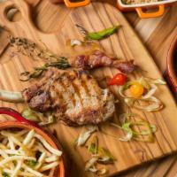 French Cut Pork Chop (Hot From Bn Grill) | Lunch · Our midwest steaks come from corn-fed beef, aged 21-days, consistent in marble, flavor, and ...