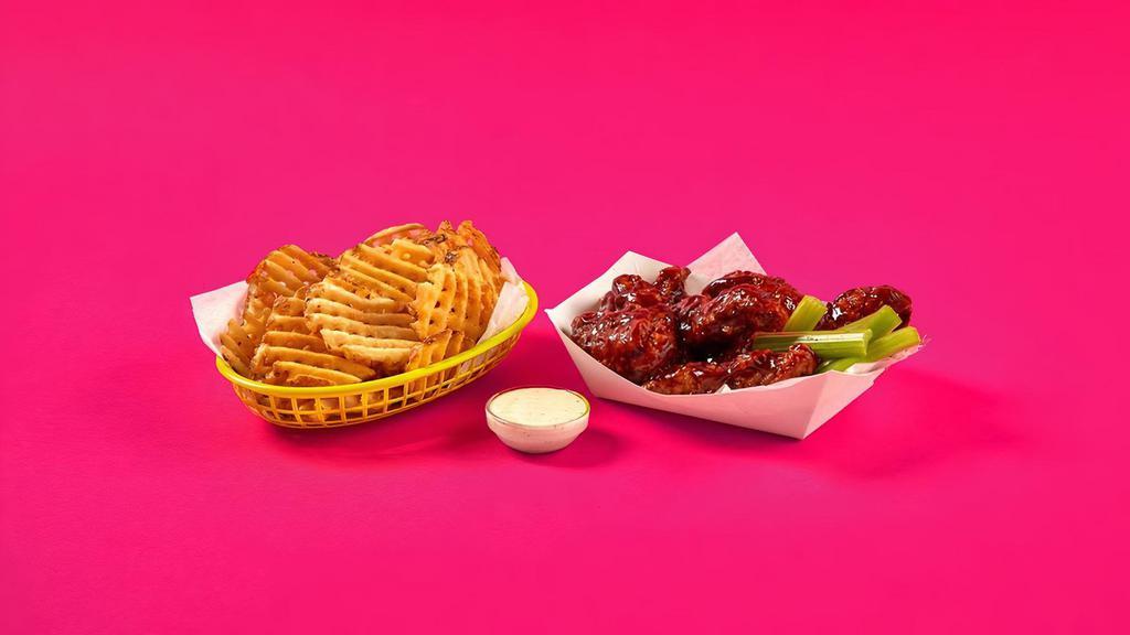 8 Pc. Crispy Tender Combo · Eight Crispy Tenders with choice of 2 flavors, regular fries, 2 dips and a drink.