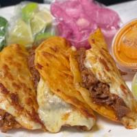 Queso Taco / Cheese Taco Beef · crispy tortilla, meat, cheese. .