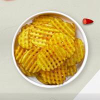 Crisscut Fries · (Vegetarian) Idaho potatoes sliced criss-cut fried until golden brown, seasoned with salt an...