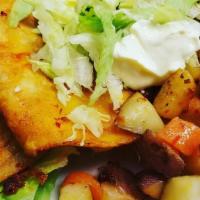 Enchilada Lunch · 3 enchiladas filled with Mexican cheese or chicken served with you side of beans and Mexican...