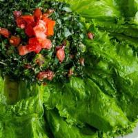 Tabouleh Salad · parsley, bulgur, green onion, tomato, mint, spices, extra virgin olive oil, lemon juice - ho...