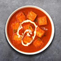 Paneer Butter Masala · Fried cottage cheese cooked in creamy butter sauce.