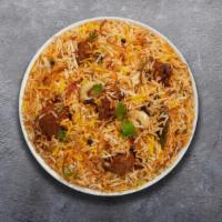 Ulavacharu Goat Biryani · Aromatic Basmati rice made with Indian herbs served over succulent pieces of goat cooked wit...