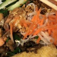 Combo Vermicelli · Choice of chicken, beef, or pork with egg rolls and shrimps