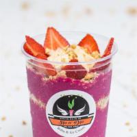 Tropical Bowl · Mango, Pineapple, Strawberry, Coconut Milk, Honey. Top: Granola, Strawberry, Banana.