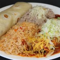 #6 Beef Burrito & Cheese Enchilada · 