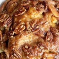 Baked Pecan Pancake · Tender Georgia pecans and imported pure cinnamon glaze; baked to perfection.