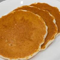 1/2 Order Gluten Free/Vegan/Peanut Free Pancakes · Make them your own with one of the following served with whipped butter.