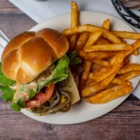 Spicy Jack Burger · Spicy jalapeno, pepper jack cheese, crisp lettuce, fresh tomato and our smokin' chipotle ran...