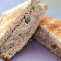Tuna Salad Sandwich · Perfectly, seasoned premium white albacore tuna salad, crisp lettuce and mayonnaise on sourd...