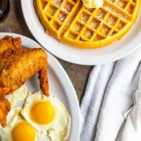 Chicken Wings Waffle & Eggs · Wings with two eggs any style.