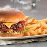 Cheeseburger Combo · burger, fries and a 12 oz can soda