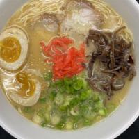 Hakata Sp Ramen · Styled to match the Hakata locality, it comes with strips of cloud ear mushroom and flavored...