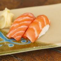 Nigiri Sushi (2 Pieces) · Tuna, Yellowtail, Salmon, Shrimp, Albacore, or Eel.