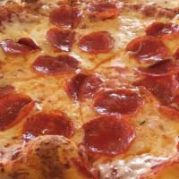Pepperoni Pizza · Made with gourmet crust, mozzarella, and tomato.
