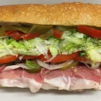 Panino San Daniel · Prosciutto with roasted tomatoe,onion,lettuce and mozarella cheese with mayo dressing