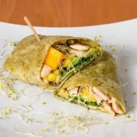 Mango Wrap* · Chicken, spinach, mango, avocado, alfalfa (spice house spread mayonnaise).