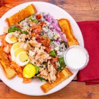 Beachside Cobb Salad · House mix of salad greens and red cabbage lightly tossed in ranch dressing and topped with c...