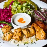 Chicken Kebap · Tender cuts of chicken breast, marinated and grilled.