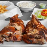 Whole Chicken Special · A whole chicken with your choice of three regular side orders and three dipping sauces.