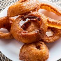 Battered Onion Ring · Beer-battered and deep fried.