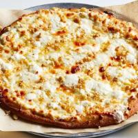 Great White · The Great White: Extra virgin olive oil with a mixture of ricotta, mozzarella and feta chees...