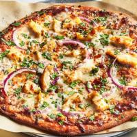 Bbq Chicken · The BBQ Chicken: Zesty house-made BBQ sauce, melted mozzarella cheese, with red onions, cila...