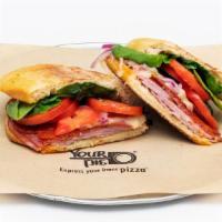 Nonno'S Italian · The Nonno's Italian: Spinach, roma tomatoes, and red onions with ham, salami and pepperoni, ...