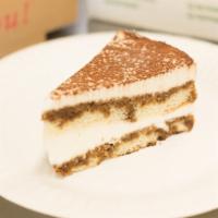 Tiramisu Cake · Slice. A delicious coffee-flavored italian dessert. Ladyfingers dipped in coffee, layered wi...