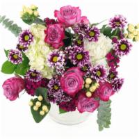 Balboa Bouquet Large · This bouquet features an assortment of premium flowers in whites and purples, wrapped in bro...