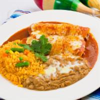 Enchiladas Plate (2) · Cheese, chicken, beef or veggie.