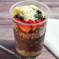 Acai Bowl · Large Acai Bowl
comes blended with strawberries, bananas, and apple juice.
Topped with: gran...