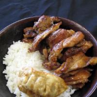 Kid'S Meal · Chicken teriyaki or sesame chicken with pot-sticker.