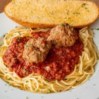 Spaghetti · Pasta served with choice of marinara or meat sauce.