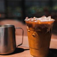 Chai Latte · Chai concentrate and steamed milk.  Available Iced too.  Add espresso to make it 'Dirty Chai'