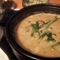 Perilla Chicken Soup · Ginseng chicken soup with savory perilla seed.